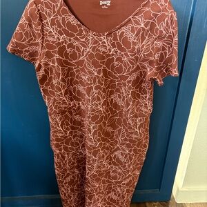 Duluth rose mauve Dress with Floral Print